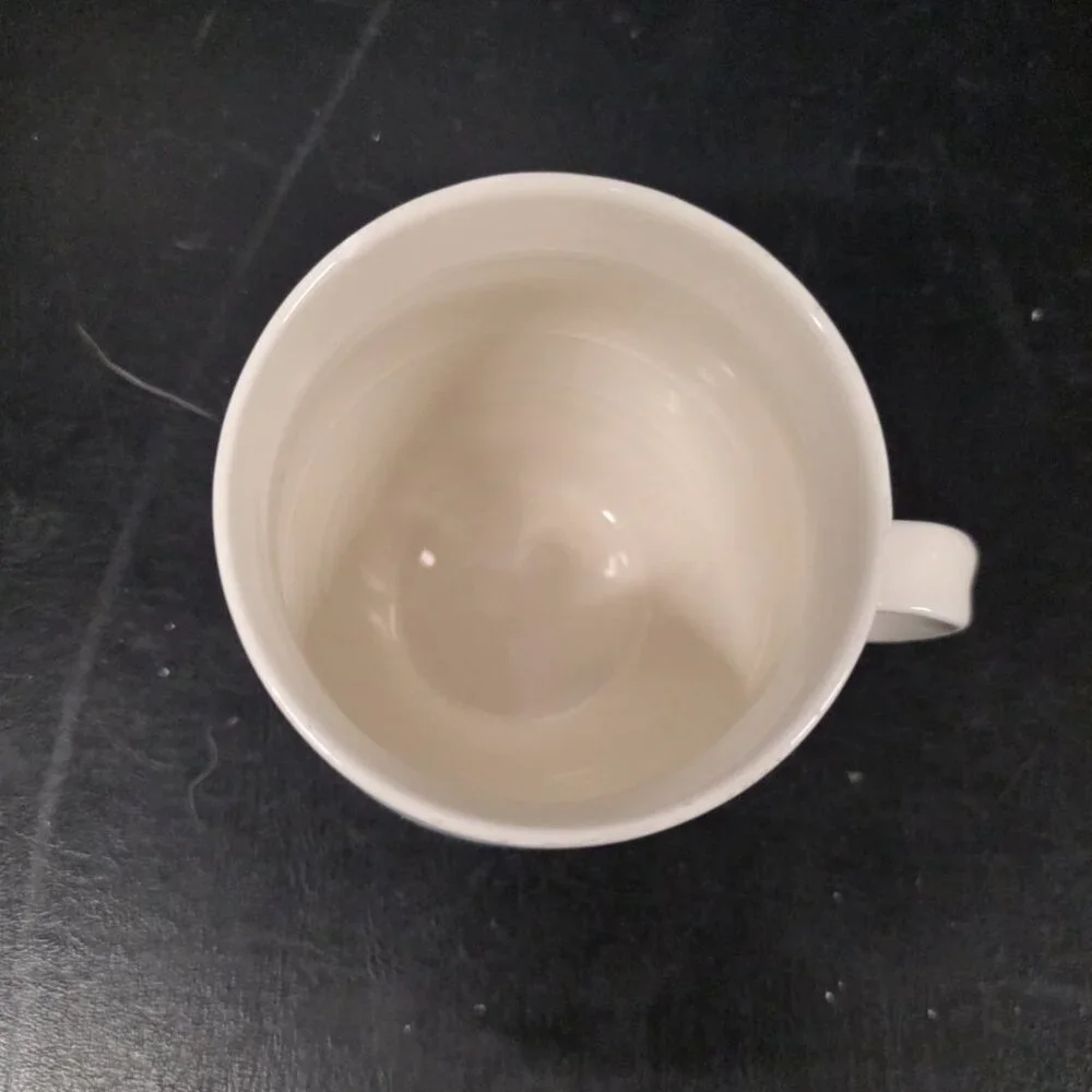 Anthropologie Homegrown Monogram M, Aqua Floral 16 Oz Coffee Tea Mug - Picture 2 of 6